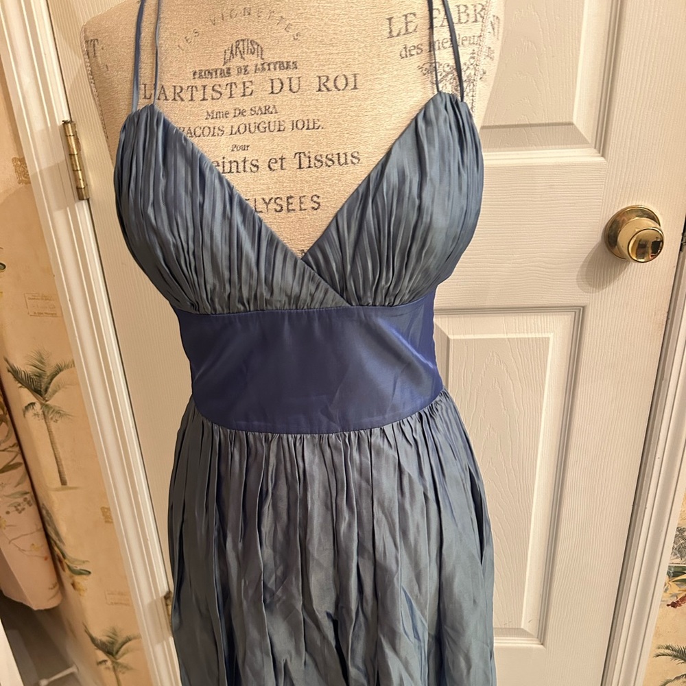 Evening dress, halter style with crystal beads